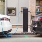 Electric Cars in Charging Station
